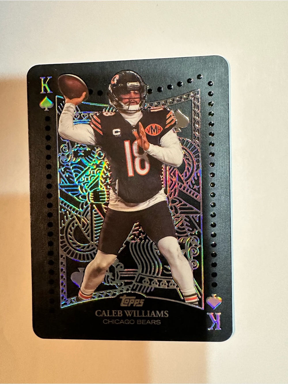Topps Caleb Williams Card - Black with Holographic Foil